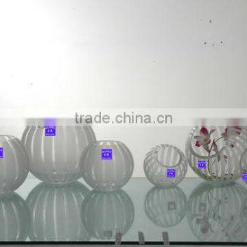 decorative rounded glass vase