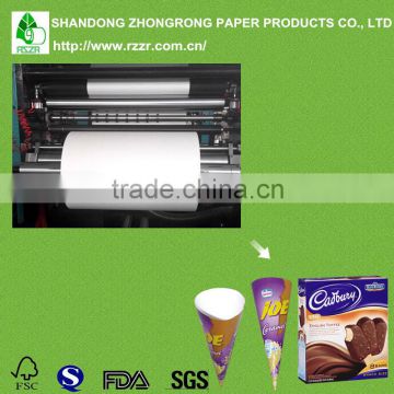 Hot sale pe coated ice cream packing paper