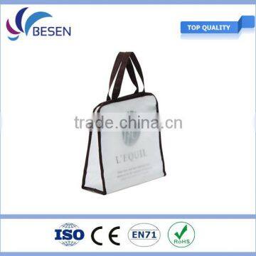 Promotional Frosted PVC hand bag with logo printing