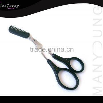 Fashion Style Cosmetic Eyebrow Scissors with Comb