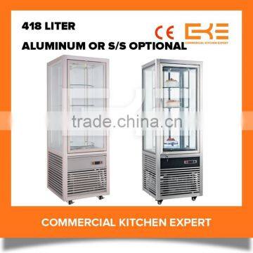 Upright Type Aluminium Frame Glass Showcase Accept Design Glass Showcase