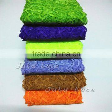 Hot-selling 8cm Width Lace Elastic Hair Bands -stretchy Elastic Trim -decorative Lace Trim photo-3
