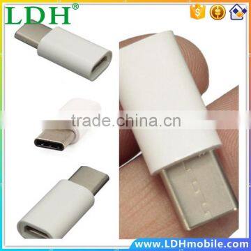 CY USB 3.1 Type C Male to Micro USB 2.0 5Pin Female Data Adapter Connector Converter for Tablet &amp; Mobile Phone White Color