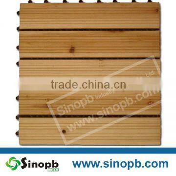 Outdoor Pine Wood Decking Tile Chinese Pine Wood Deck Tiles