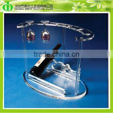 DDW-S011 Chinese Factory Directly Sells Luxury Wine Display Stand With Cup Holder