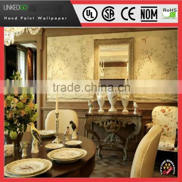 Hot Sales Restaurant Silk Wallpaper for hotels decoration wallpaper