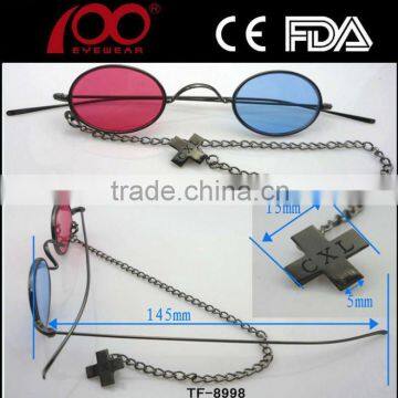 Blue and red lens sunglasses