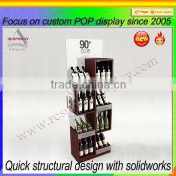 High Grade Custom Unique Design Promotion Red Wine Bottle Display Shelf photo-3
