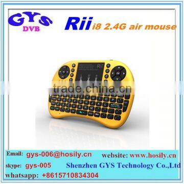 2016 best selling Rii Mini x1 2.4Ghz Wireless i8 Keyboard with Mouse for Google TV