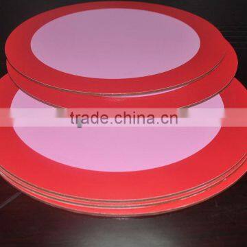 Round wooden tablemat / wooden placemat / round shape mdf coaster and mdf placemat