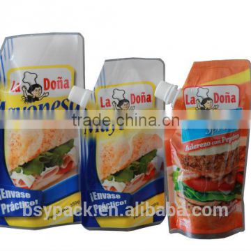 industrial use liquid plastic bag with spout