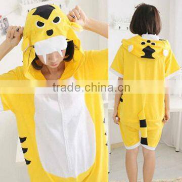 New Friendly Character Yellow Tiger Adult Short Sleeve Comfortable Night or Day Adult Wear