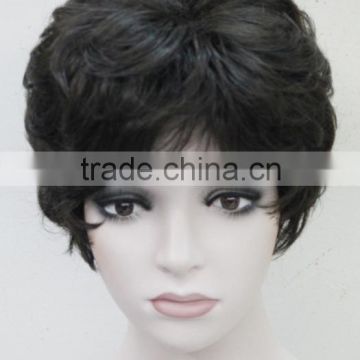 Dark Dark Brown curly Women Ladies Daily wig N529