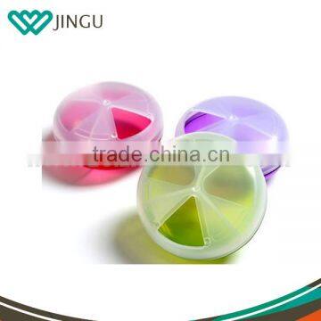 Unique Design Round Travel Plastic 7 Day small Pill Box