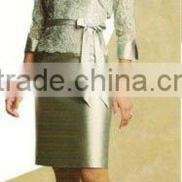 High-grade Satin & Lace bridal mother dress or silver grey mother of the bride dress with jacket made in China slaes on alibaba