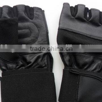 Men's GYM Bike Bicycle Motorcycle Sports Fingerless Gloves with Wrist Wraps
