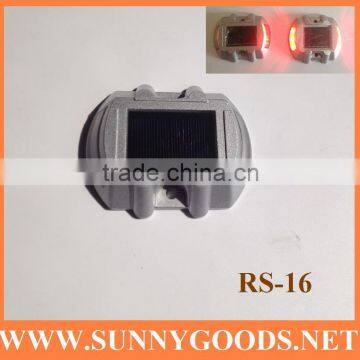 6pcs high bright led solar road stud flashing light