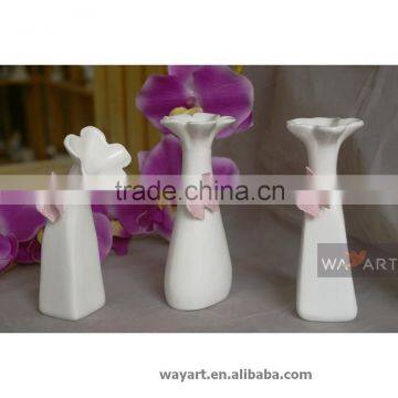 Flower Shaped of White Ceramic Vase