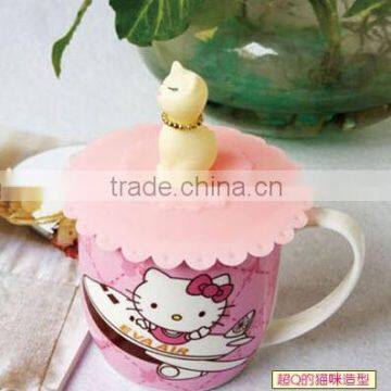 Lovely Animals Catoon Anti-dust Silicone Cup Lid