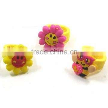 Fashion Cartoon Cute PVC Promotional Gift Customized Shaped Rubber Rings photo-3