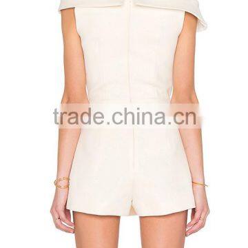 Short Sleeve Plain Solid ColourJumpsuit For Women photo-2