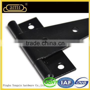 Iron Zinc Plated Black American Heavy Duty T Hinge for Wooden Door