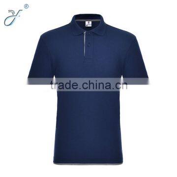 Summer Hot Sale Cotton Men's Navy Blue Casual Polo T Shirt