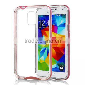 Soft Tpu Armor Cover for Samsung Galaxy s5 Transparent Tpu pc Frame Case Cover photo-2