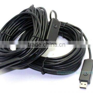 Dia 10mm 20 Meter USB Inspection Camera Endoscope Waterproof 4 LED Pipe Wire Cam