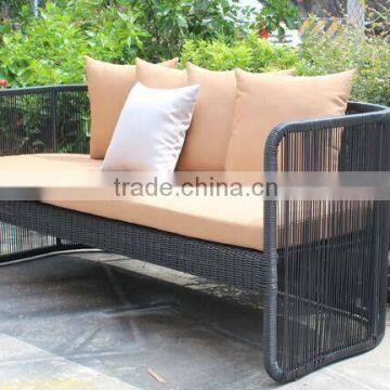 2016 New designs black rattan luxuary sofa set