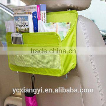 Simple Mesh Canvas Back Seat Organizer, Car Back Seat Durable Storage Bag Organizer for Bussiness Baby Nursery