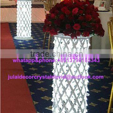 Wholesale Customized Design crystal flower stand floor stand Centerpiece Wedding decoration