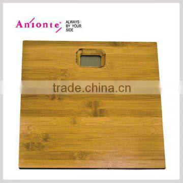 Bamboo bathroom scale with low battery and over load indication