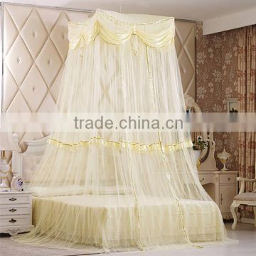 Beige square top decoration Mosquito net