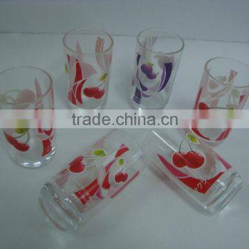 6PIECES GLASSWARE WATER GLASS CUP SET IN COLOR BOX