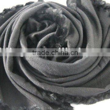 women winter elegant cashmere pashmina shawls with fur trim