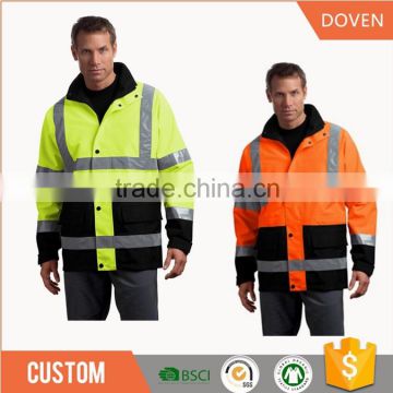 Functional reflective safety jacket hi vis safety security jacket