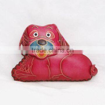 Handmade Leather Large Dog Coin Purse photo-4