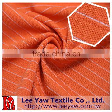 100% Polyester Interlock Pique Piece Dyed Stripe Fabric photo-2