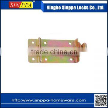 Yellow Zinc Plated Flat Sliding Door Tower Bolt