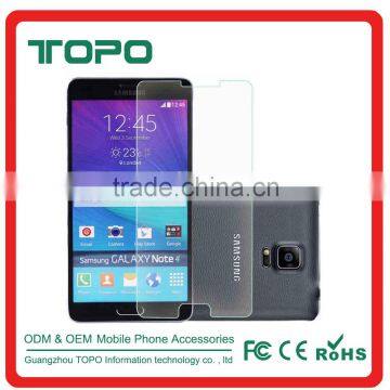 Factory price Anti-shock mobile protector film 9H 2.5D tempered glass clear screen protector with for samsung galaxy note 4