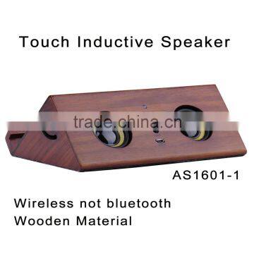 China Factory Patent Product Wireless Speaker Touch Inductive Wood Speaker photo-2