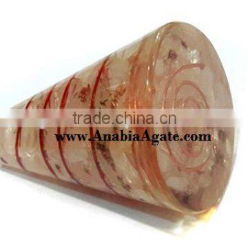 Rose Quartz Copper Wire Wrapped Orgone Antenna photo-3