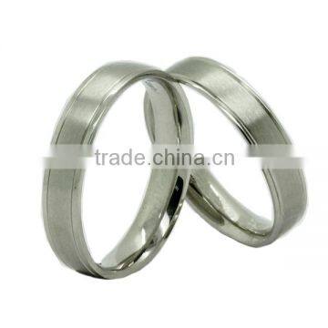 Stainless Steel Titanium Engagement Wedding Bands Promise Anniversary Rings for Couples Men and Women