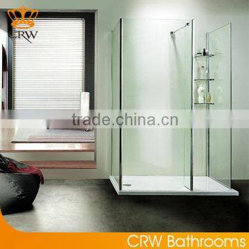 CRW FW6103 3 Sided Shower Enclosure Glass Compact Shower Enclosure