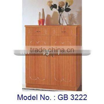 Elegant Shoes Rack Cabinet In MDF With Modern Designs Waterproof Wooden Style