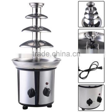 Economic home 9cm(D)18cm(H) 180W Stainless Steel 4 Tiers cheap 110v/220v chocolate fountain