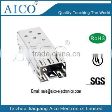 single port press fit 1x1 sfp metal cage connector