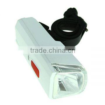 Best sales rechargeable 1W LED bicycle light Front light with USB charge torch