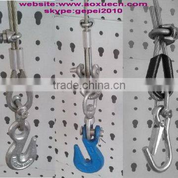 Crane lifting rigging hardware wire rope thimble, clip, shackle hook